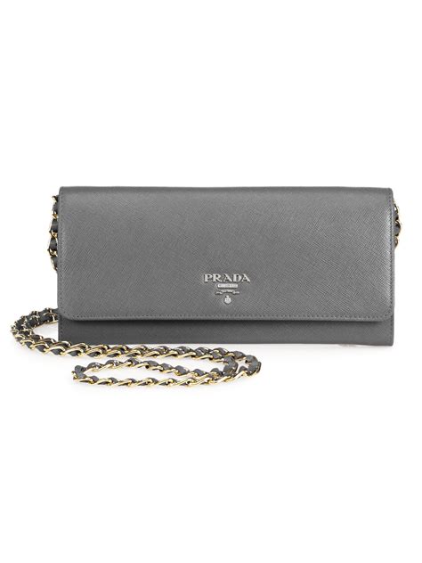 celebrities and prada saffiano wallet on chain|prada saffiano zipper wallet.